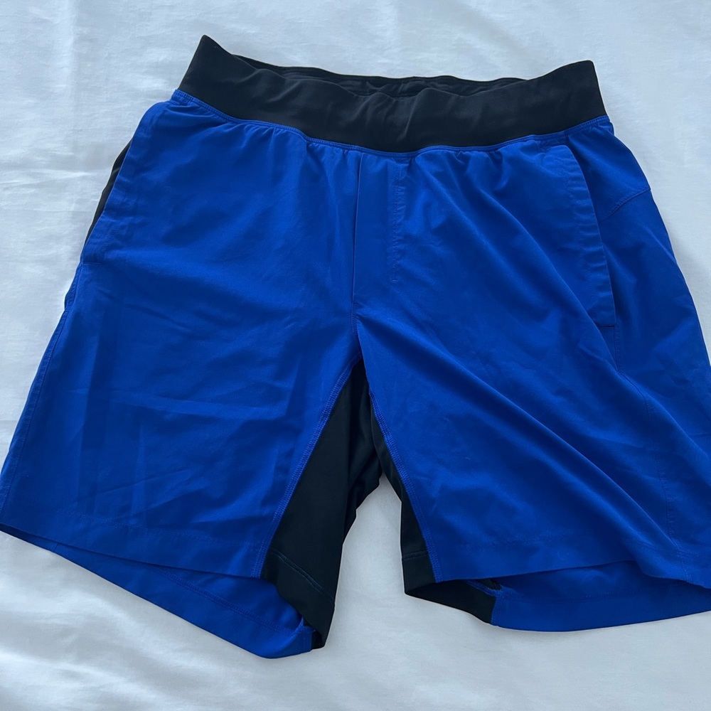 Lululemon Athletica Blue and Black Athletic Shorts